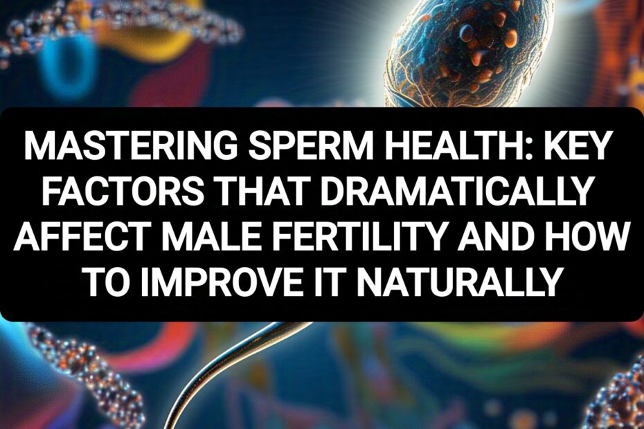 MASTERING SPERM HEALTH: KEY FACTORS THAT DRAMATICALLY AFFECT MALE FERTILITY AND HOW TO IMPROVE IT NATURALLY